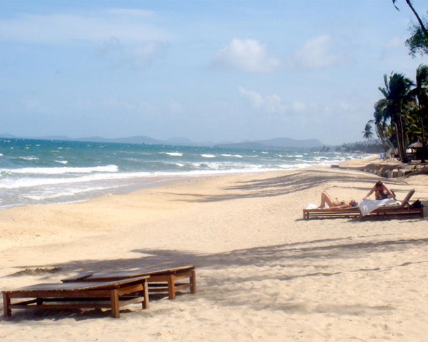 Family on Vietnam Beach Relax